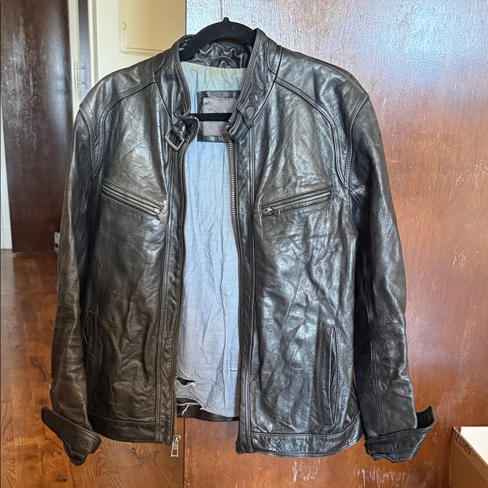 Cole Han Black Leather Jacket